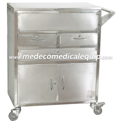 Stainless Steel Simple Metal Treatment Medical Trolley ME021